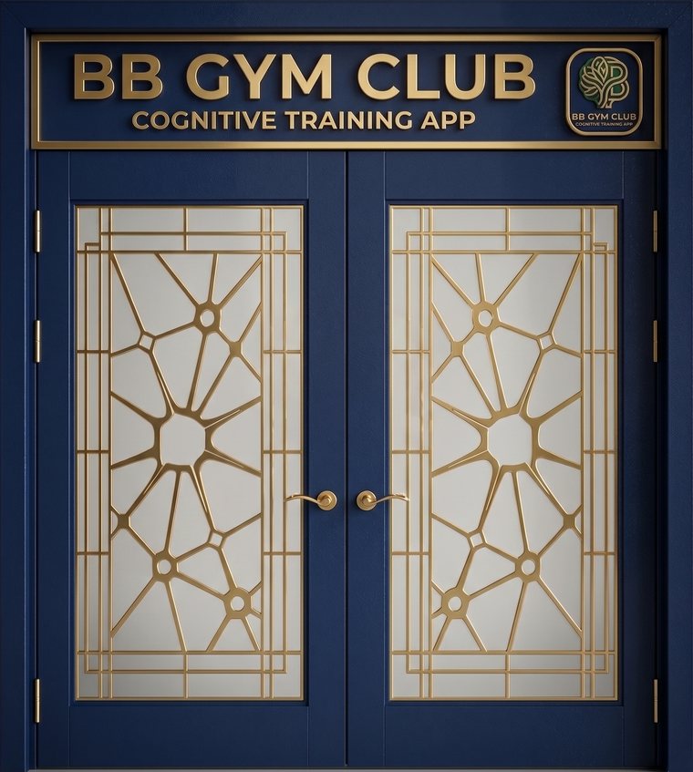 Portes d'entrée du BB Gym Club — la salle d'entraînement cognitif